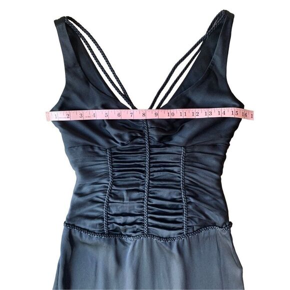 Ellie Tahari 100% Silk Black Maxi Formal Dress - Picture 9 of 11